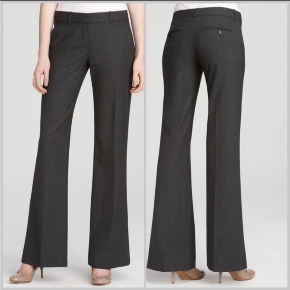 Theory Max C dress pants in charcoal (0)